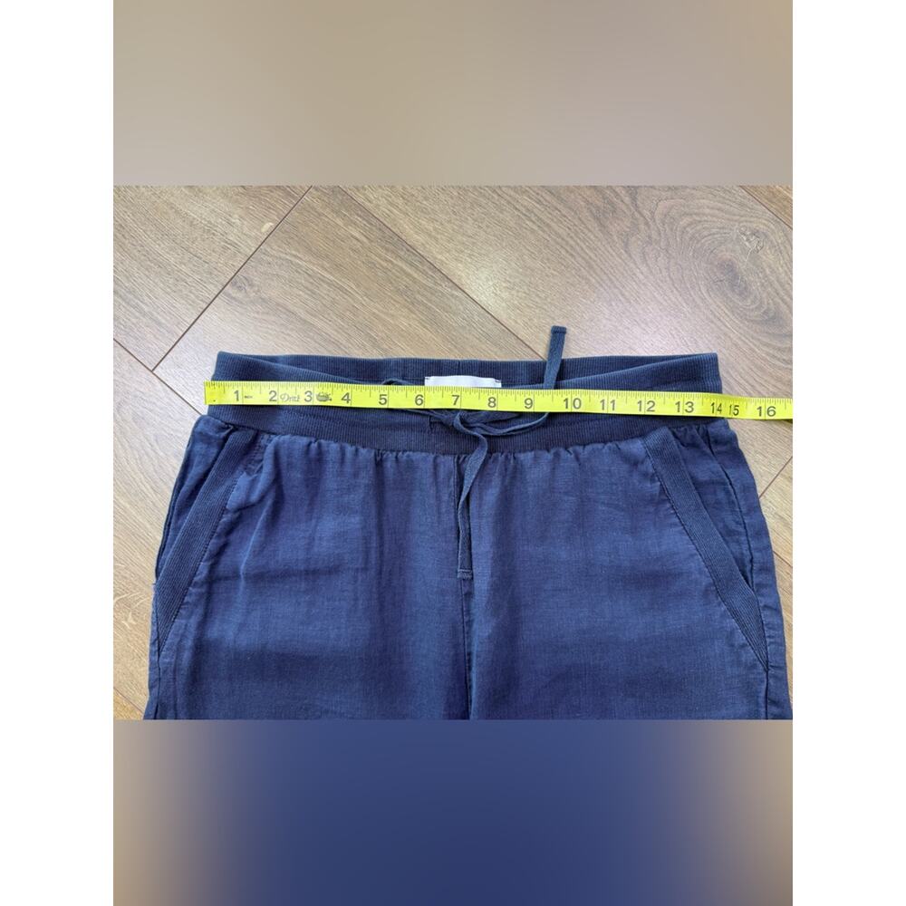 Michael Stars Nolan 100% Linen Drawstring Pants Nocturnal Navy Size XS - Picture 10 of 12